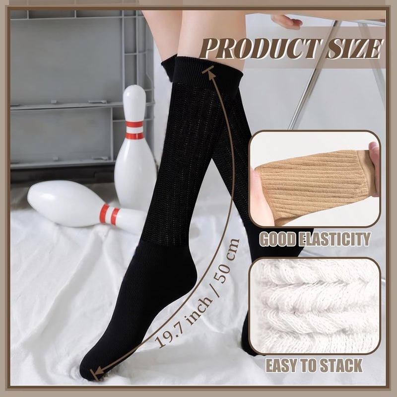 WILLBASIC 6 Pairs Slouch Socks for Women, Soft Extra Long Thick High Slouch Slouchy Sock for Women Mothers Gifts - Image 4